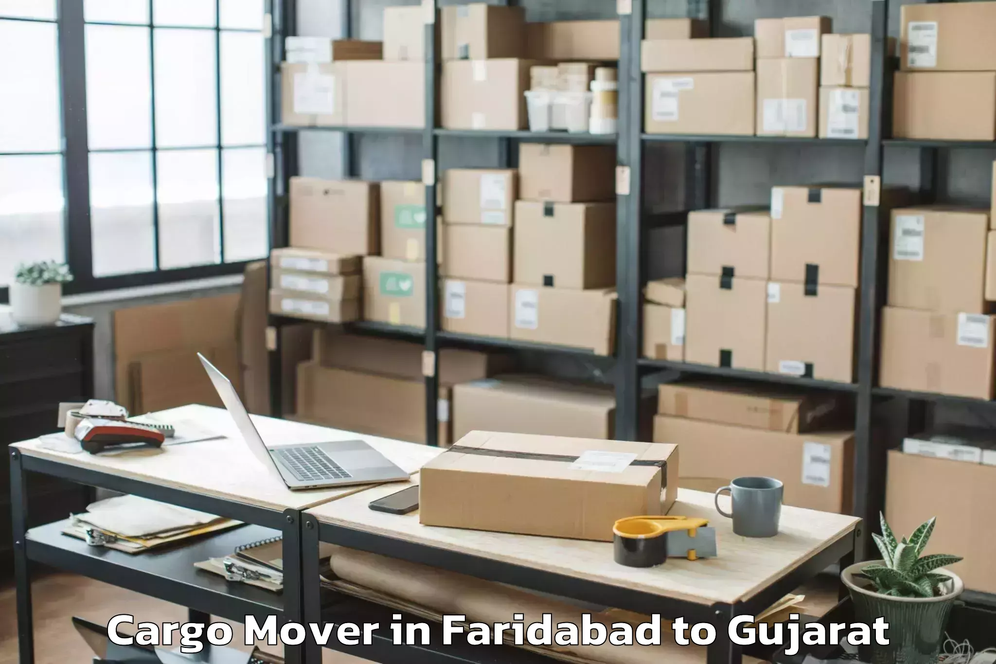 Expert Faridabad to Abhilashi University Ahmedabad Cargo Mover